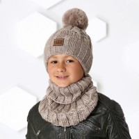 Detské čiapky - zimné - chlapčenské s tunelom - model - 2/875